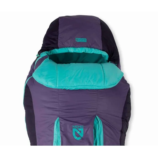 camping tent with vestibule -FORTE 20 SYNTHETIC SLEEPING BAG - WOMEN'S