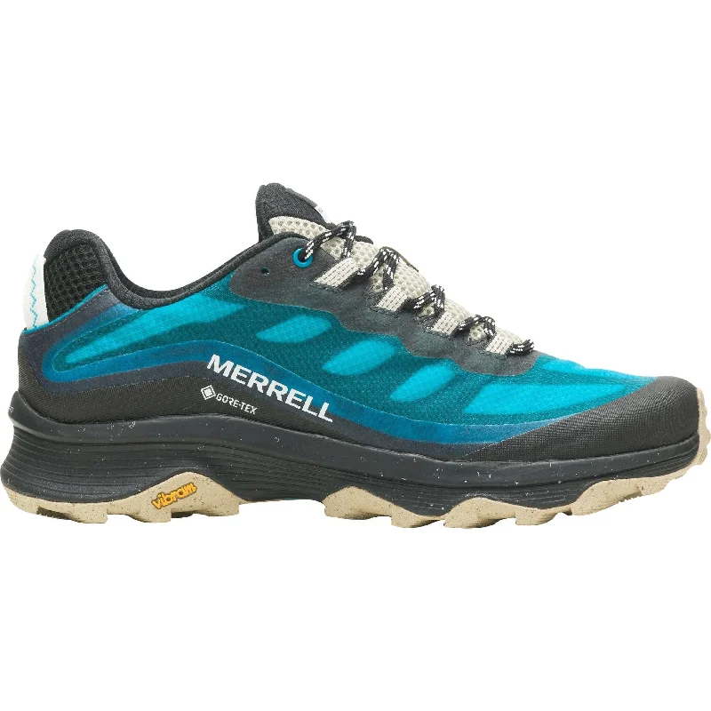 hiking hydration system -Merrell Moab Speed GORE-TEX Mens Walking Shoes - Blue