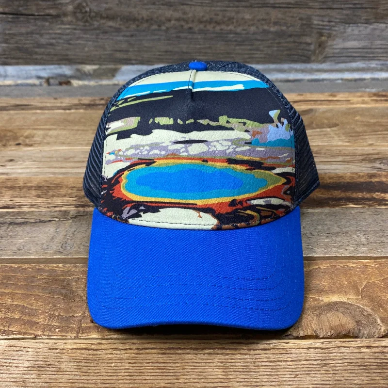 casual wool sun protection cap -Prismo Artist Series Trucker - Royal