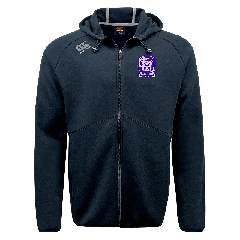 hiking socks with merino wool -Winona State University Tempo Vapodri Full-Zip Hoodie by Canterbury