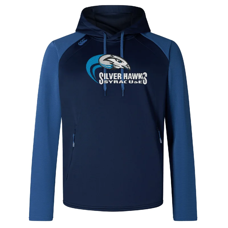 trekking gear with adjustable straps -Syracuse Silver Hawks Elite Training Hoody by Canterbury