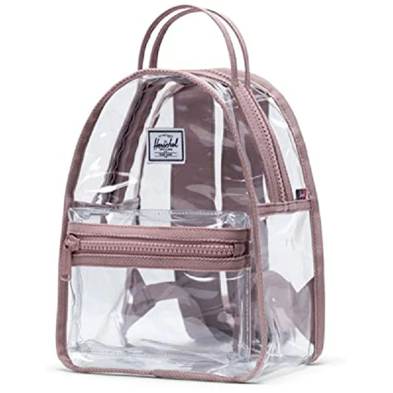 trekking socks for extreme temperatures -Herschel Unisex Ash Rose/Clear Nova Mini One Size Backpack - 10501-03823