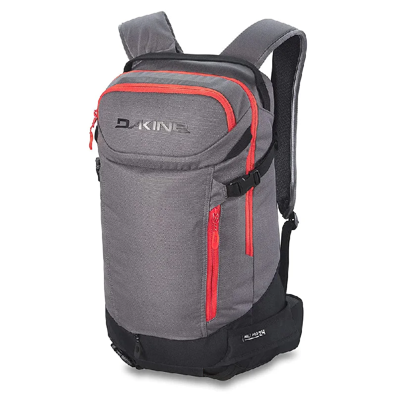 camping backpacks with hydration pack -Dakine Men's Steel Grey 24L Heli Pro Backpack - 10003263-STEELGREY