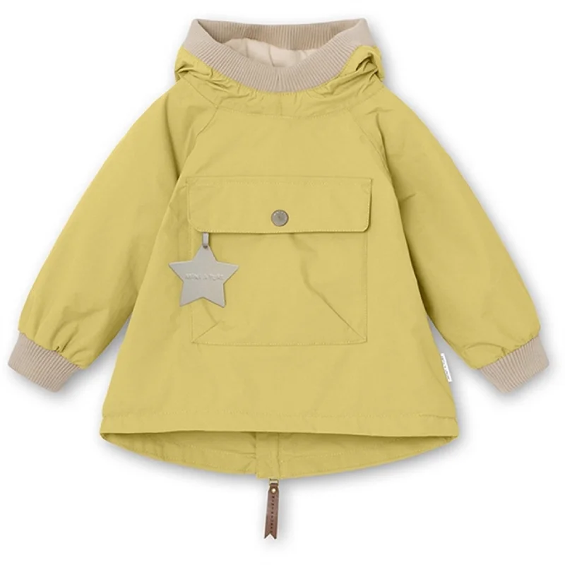 hiking water reservoir bag -MINI A TURE Baby Vito Spring Anorak m/Fleece Lining Dusky Citron