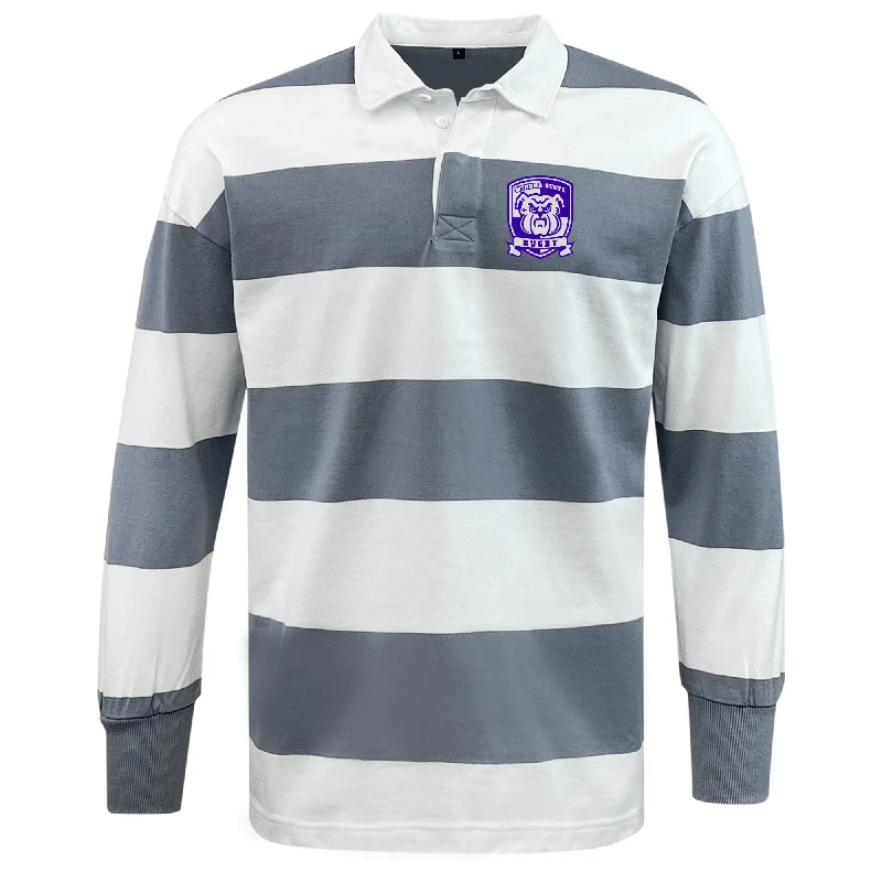 camping cooking pot with handle -Winona State University Classic Long Sleeve Hooped Rugby Jersey