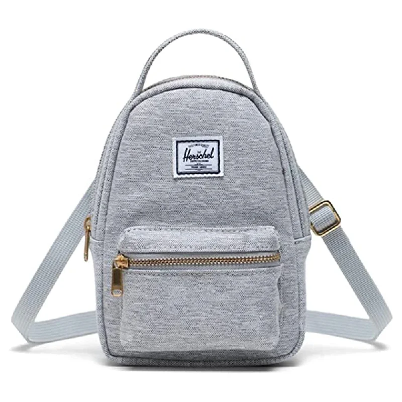 lightweight camping pillows for travel -Herschel Light Grey Crosshatch One Size Nova Crossbody Mini Backpack -  10727-01866-OS