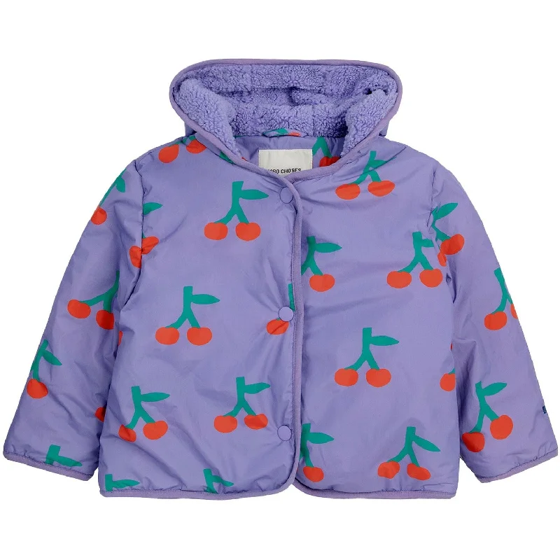 fire starter for camping -Bobo Choses Purple Cherry All Over Anorak