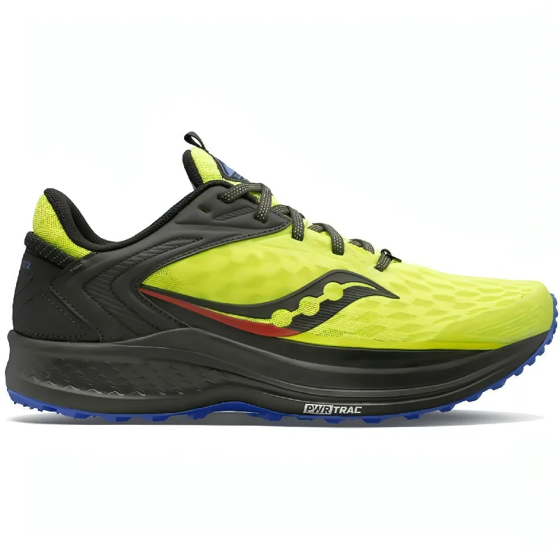 camping gear for extreme weather -Saucony Canyon TR2 Mens Trail Running Shoes - Yellow