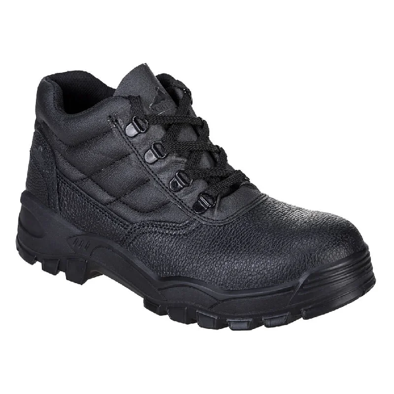 hiking gaiters for muddy trails -Portwest Steelite Protector Lace Up Safety Boot (Black Rambler) FW10