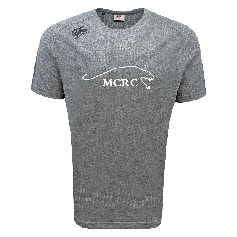 camping rain poncho for adults -Middlebury College Rugby Tempo Vapodri T-Shirt by Canterbury