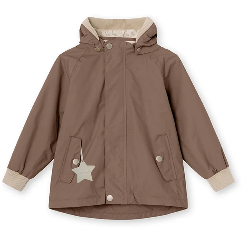 camping rain jacket with breathable fabric -MINI A TURE Wally Spring Jacket Brownie