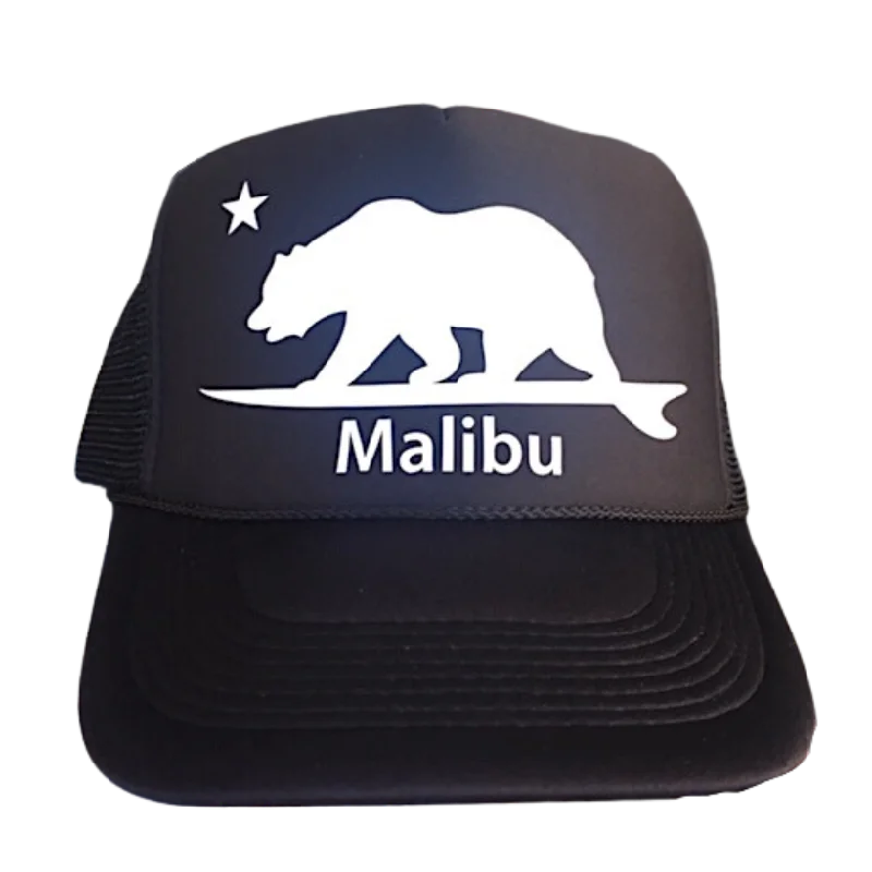 stylish wool fedora for men -Malibu Surfbear® Trucker Hat