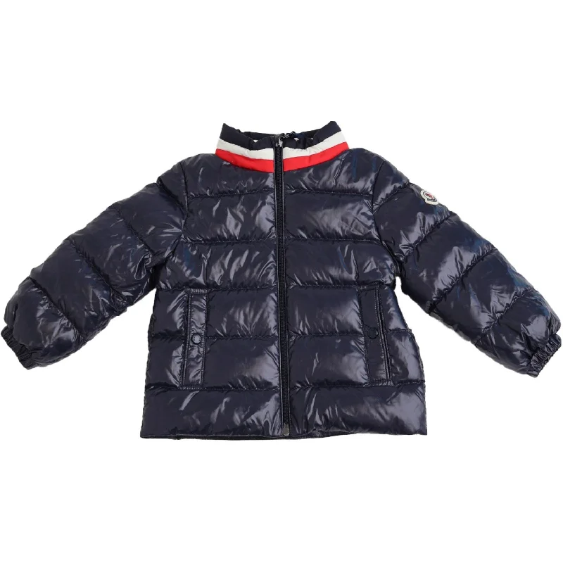 waterproof hiking jacket with hood -Moncler Navy Vashiti Jacket