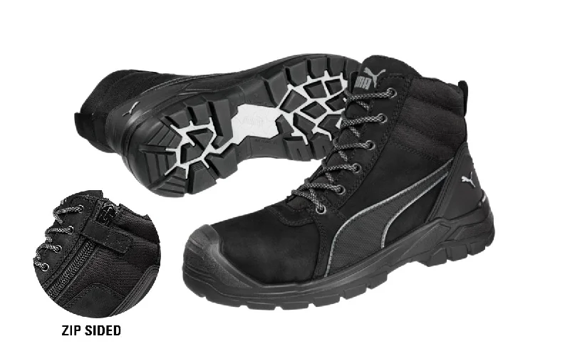 Puma Tornado Zip Sided Safety Boots (Black) 630797