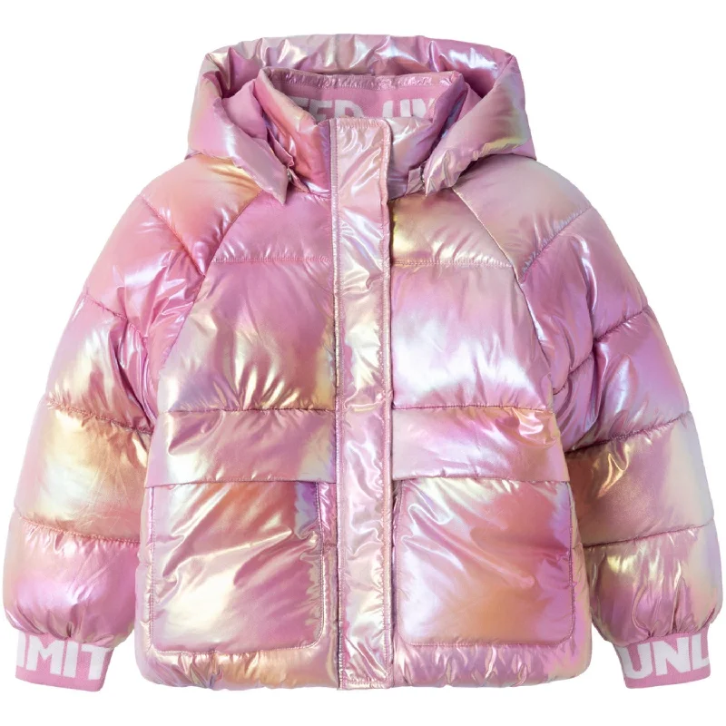 outdoor camping tents -Name It Moonlite Mauve Malan Puffer Jacket Foil