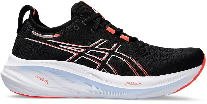 trekking headlamps with adjustable brightness -Asics Gel Nimbus 26 Mens Running Shoes - Black