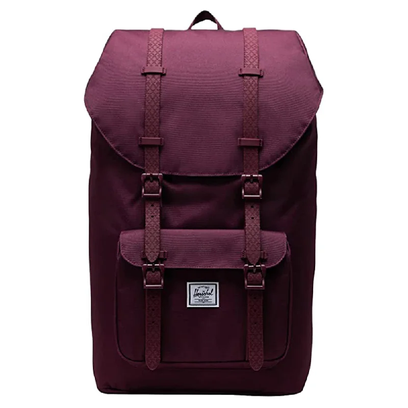 insulated hiking jacket -Herschel Unisex Plum Little America Fig One Size Backpack - 10020-04972-OS