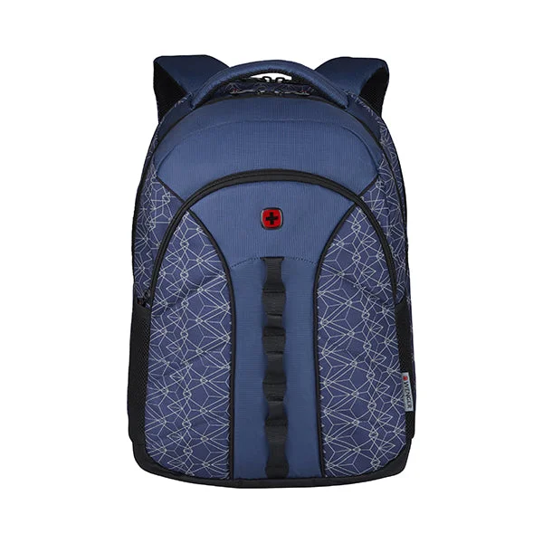 trekking jacket with ventilation -Wenger BTS SUN 14/16" Laptop Backpack, 10" Tablet Pocket in Navy Geo (27 Litres)-Swiss designed