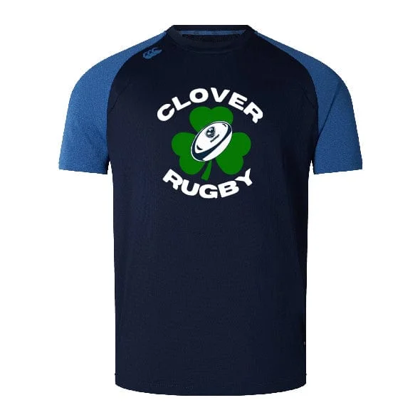 hiking water bottle with built-in filter -Clover Blue Eagles Rugby Elite Training Tee by Canterbury