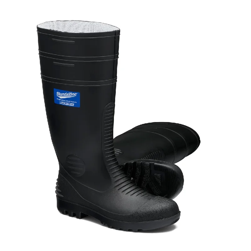 camping and hiking gear with quick access -Blundstone Non-Safety Weatherseal Gumboot (Black) Style 001