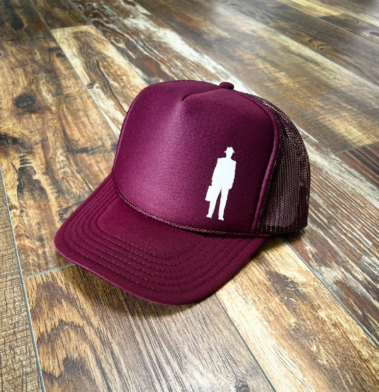 men’s wool hat for cold weather -Proctor Man Trucker Hats - Maroon