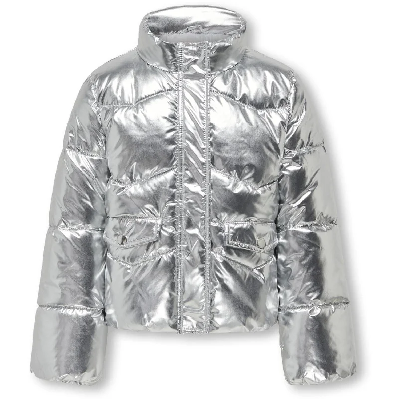 folding camp table for outdoor use -kids ONLY Silver Pearl Puffer Jacket