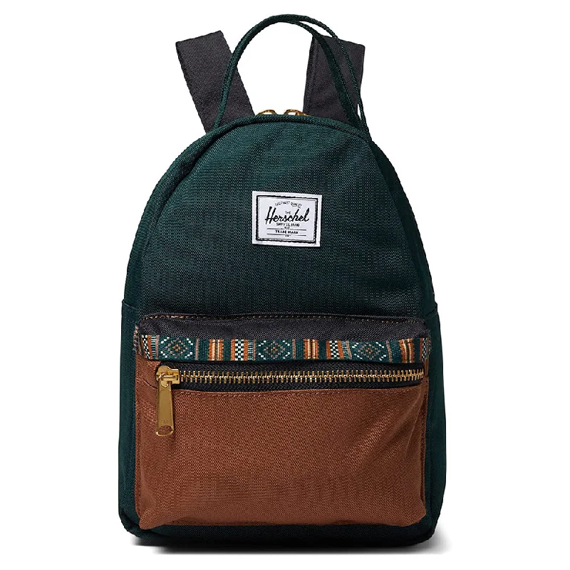 camping pillow for sleeping -Herschel Unisex Scarab/Black/Saddle One Size Nova Mini Backpack - 10727-04981-OS