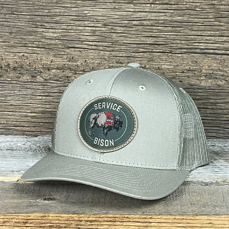 sporty wool baseball cap -Surf Wyoming® Service Bison Trucker Hat - Loden