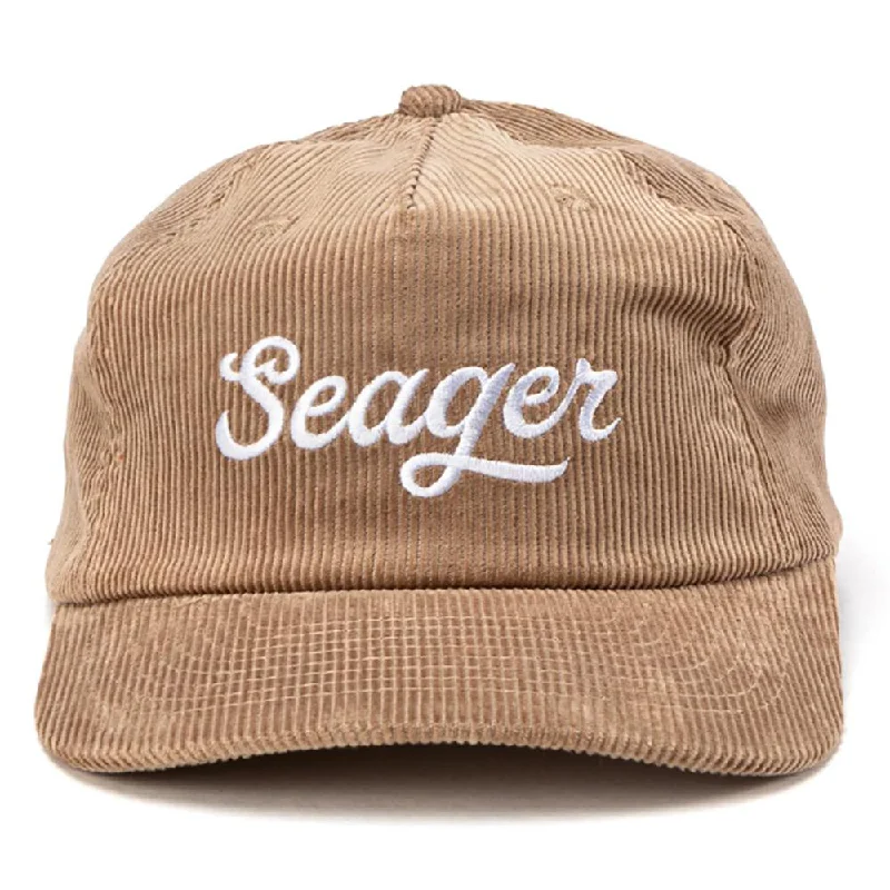 casual wool knit beanie -Seager Big Corduroy Hat