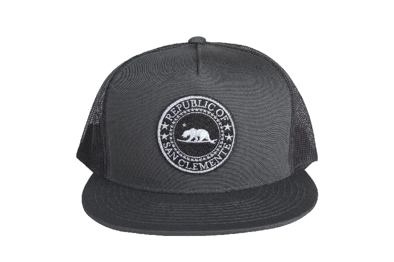 men’s warm wool winter cap -Republic of San Clemente - Surfbear® premium trucker