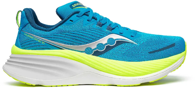 camping gear for backpacking adventures -Saucony Hurricane 24 Mens Running Shoes - Blue