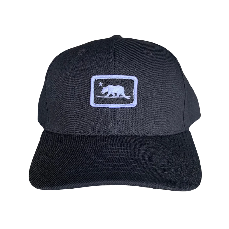 unisex wool knit cap -Surfbear® 6-panel, curved bill, baseball cap