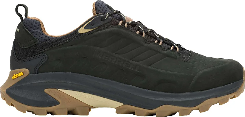 camping gear for extreme weather -Merrell Moab Speed 2 Leather Waterproof Mens Walking Shoes - Black