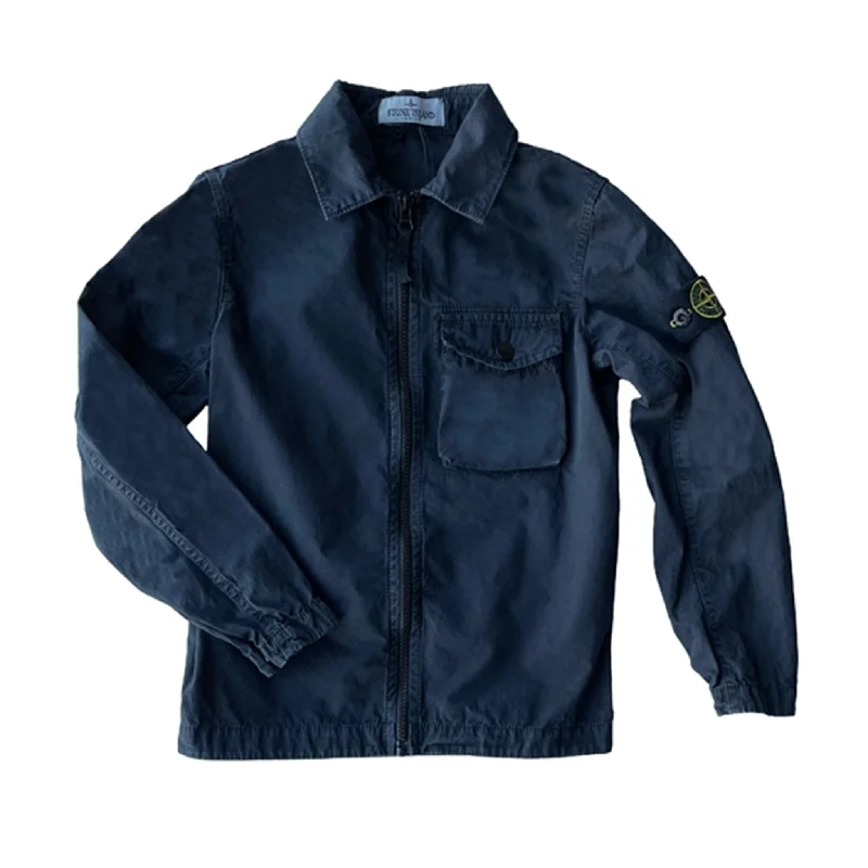 hiking trekking poles with quick lock -Stone Island Overshirt Navy Blue