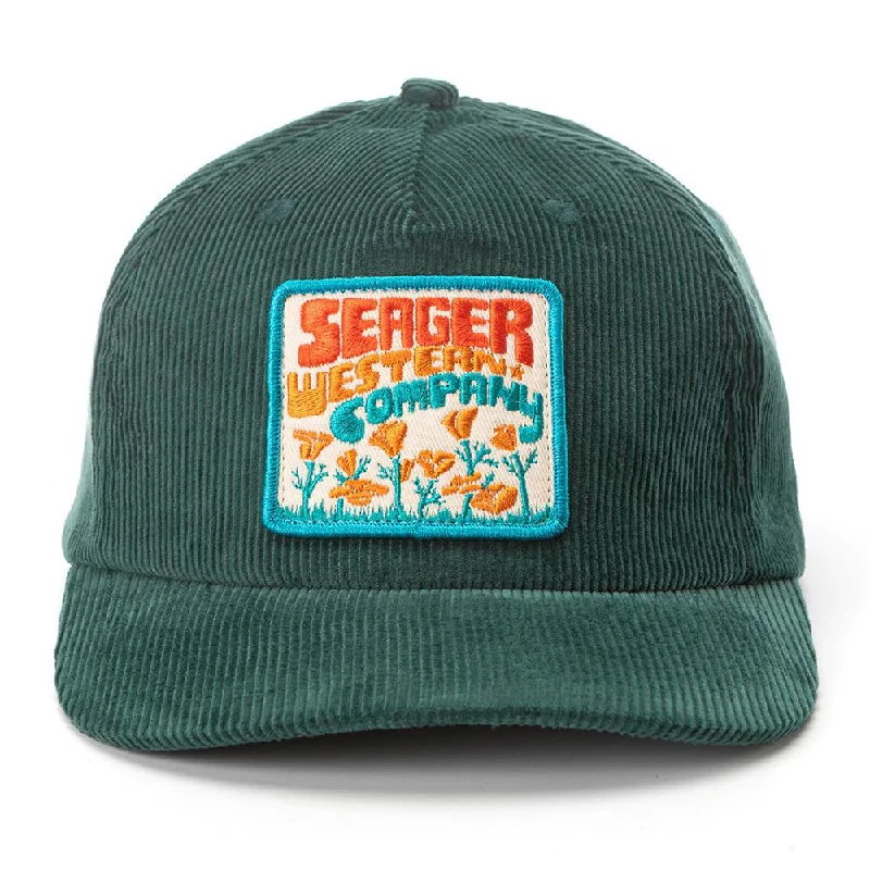 cool wool cap with embroidery -Seager Trip Corduroy Snapback Hat