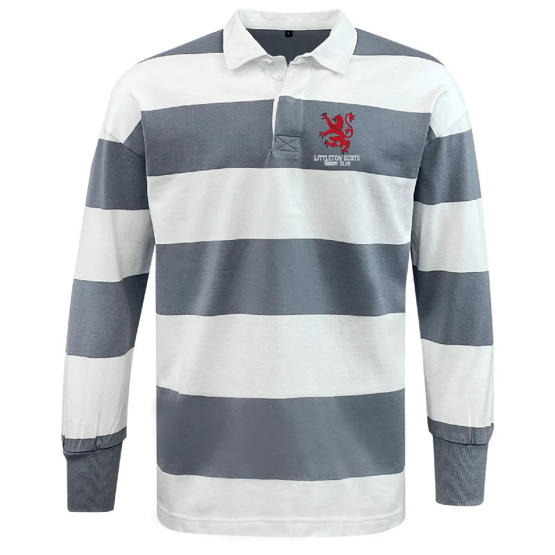 camping stove with multiple burners -Littleton Scots Rugby Classic Long Sleeve Hooped Rugby Jersey