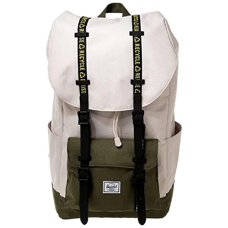 camping hiking boots with insulation -Herschel Unisex Green 25L Little America Backpack - 10972-05457-OS