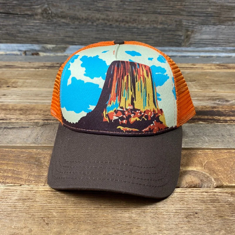 wool cap for casual days -Devil's Artist Series Trucker - Chocolate