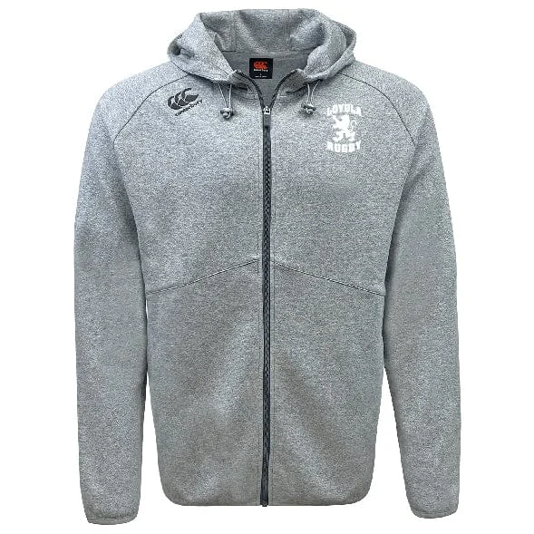 insulated water bottles for hiking -Loyola Rugby Tempo Vapodri Full-Zip Hoodie by Canterbury