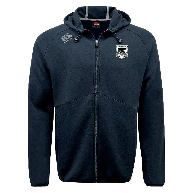 emergency survival gear for camping -Birmingham Steel Rugby Tempo Vapodri Full-Zip Hoodie by Canterbury