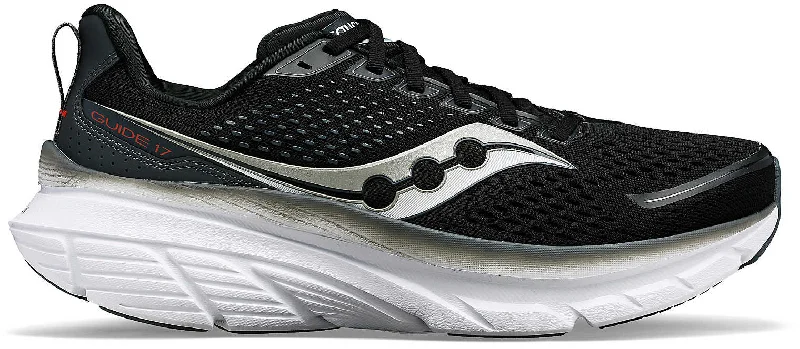 camping cookware with collapsible design -Saucony Guide 17 Mens Running Shoes - Black