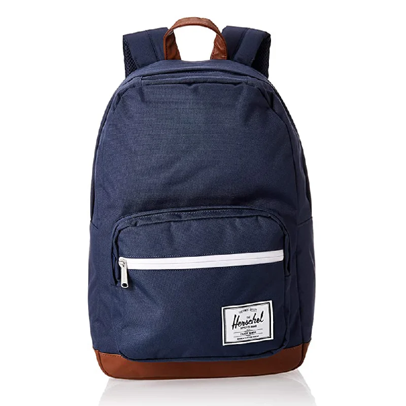 trekking jacket with breathable fabric -Herschel Unisex Navy/Tan Classic 22L Pop Quiz Backpack - 10011-00007-OS