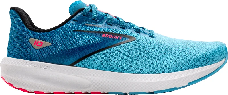 hiking shoes with arch support -Brooks Launch 10 Mens Running Shoes - Blue