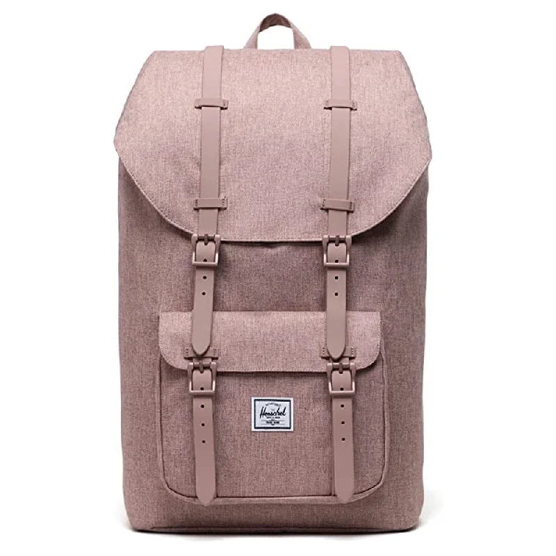 trekking boots with waterproof lining -Herschel Unisex Ash Rose Crosshatch One Size Little America Laptop Backpack - 10014-04885-OS