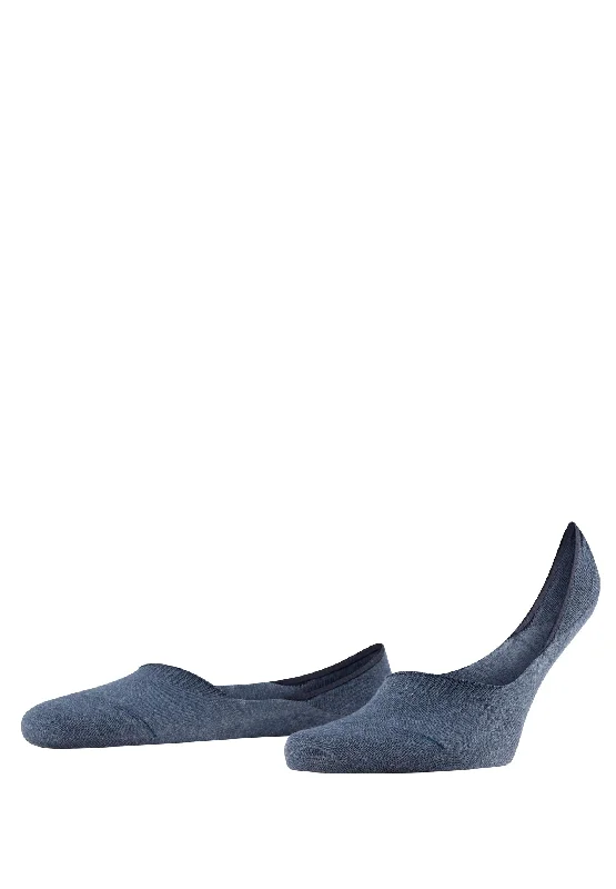 stretchy socks for all sizes -Invisible Cotton Falke Steps Invisible Sock | Navy Melange 12498-6127