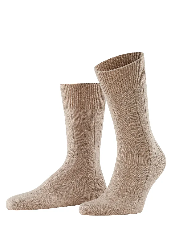 cotton socks for men -Lhasa Rib Sock Lhasa Rib Sock | Nutmeg Melange 14423-5410