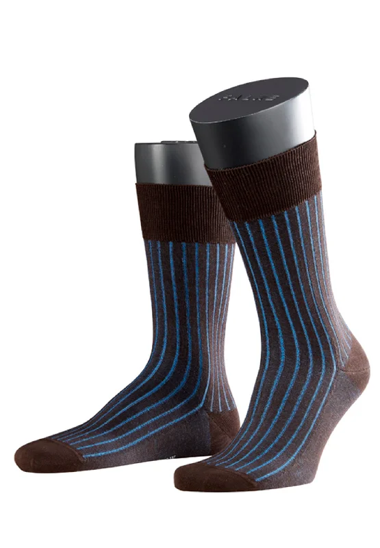 moisture-wicking socks for runners -Shadow So Socks | Brown/Periwinkle 14648-5933