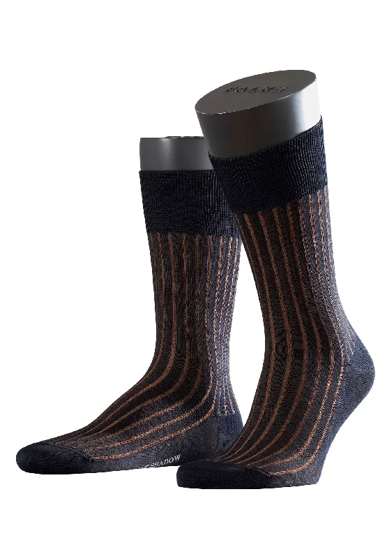 low cut socks for women -Shadow So Socks | Dark Navy/Brown 14648-6374