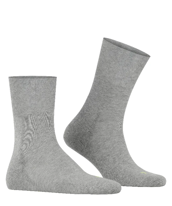 anti-slip socks for seniors -Sport Spirit Run Sock | Light Grey Melange 16605-3400