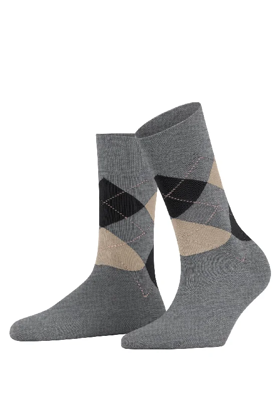 thick wool socks for cold weather -Sensitive Argyle So Socks | Light Greymel. 46039-3390